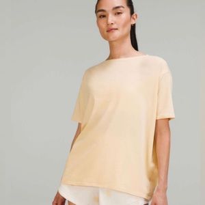 Lululemon Back in Action Short Sleeve Shirt Color Prosecco